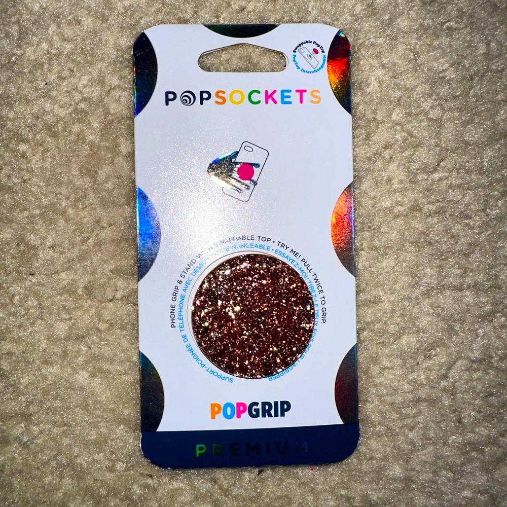 Confetti Rose Gold Popsocket
